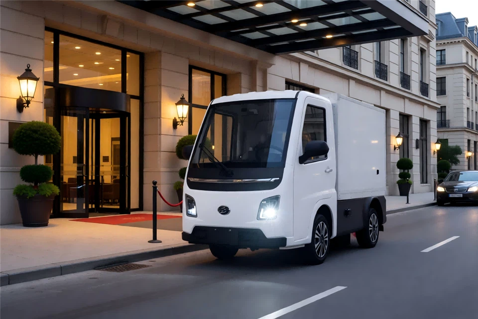 EEC COC Certified Electric Logistics Vehicle L7e | 300km Range Electric Cargo Van For Last Mile Delivery Transfer Of Hotel Supplies manufacturers